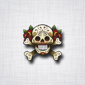 Sticker Skull Tattoo