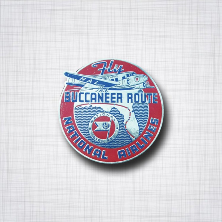 thumbnail image 2 of Vintage-Style National Airlines 'Fly The Buccaneer Route' Decal / Vinyl Sticker 2 of 6