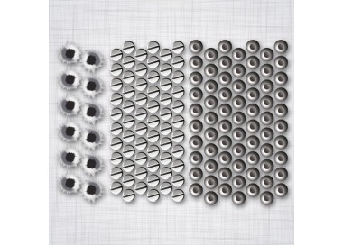 Planche de mini stickers, rivets, vis, impacts de balle