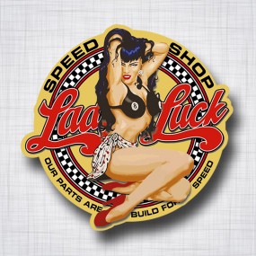 Pin-up Lady Luck Speed Shop Droit