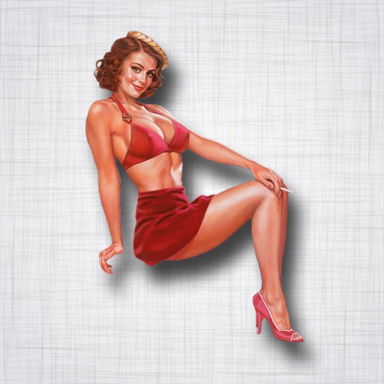 Pin-up Jupe Rouge Droit