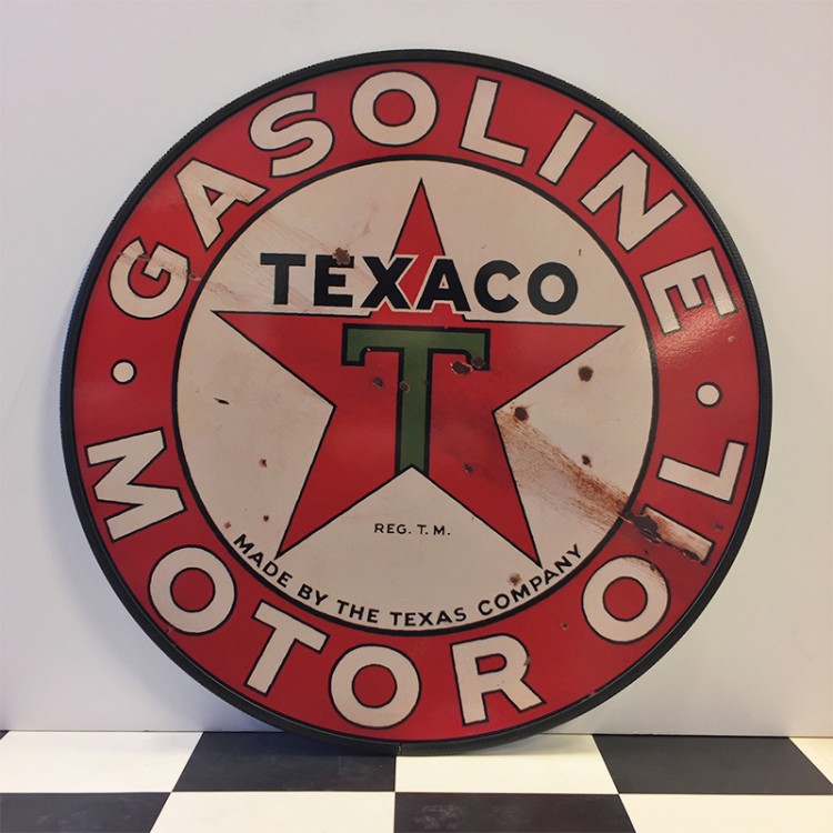 Plaque publicitaire Texaco Motor Oil