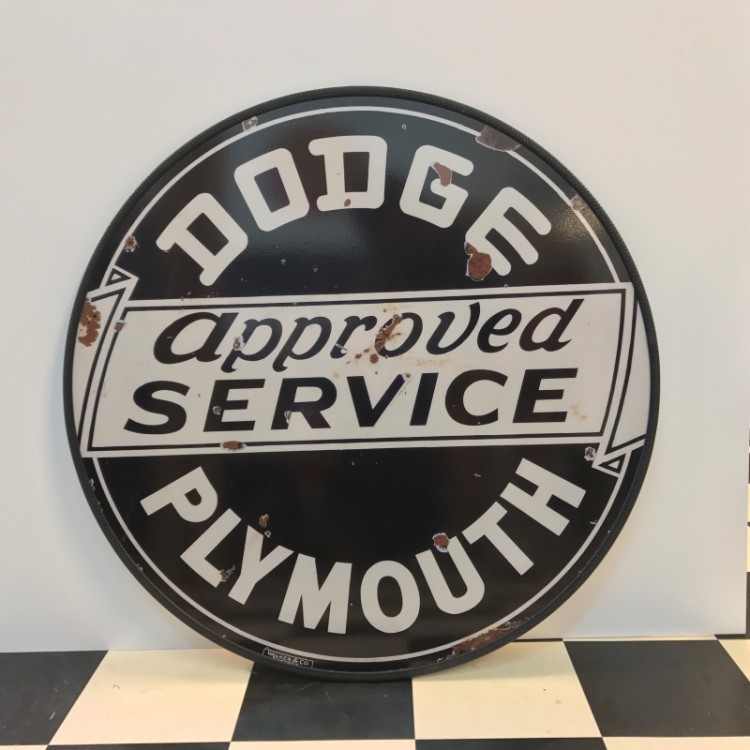 Plaque publicitaire DODGE PLYMOUTH Approved Service