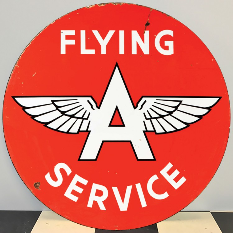 Plaque publicitaire FLYING A SERVICE