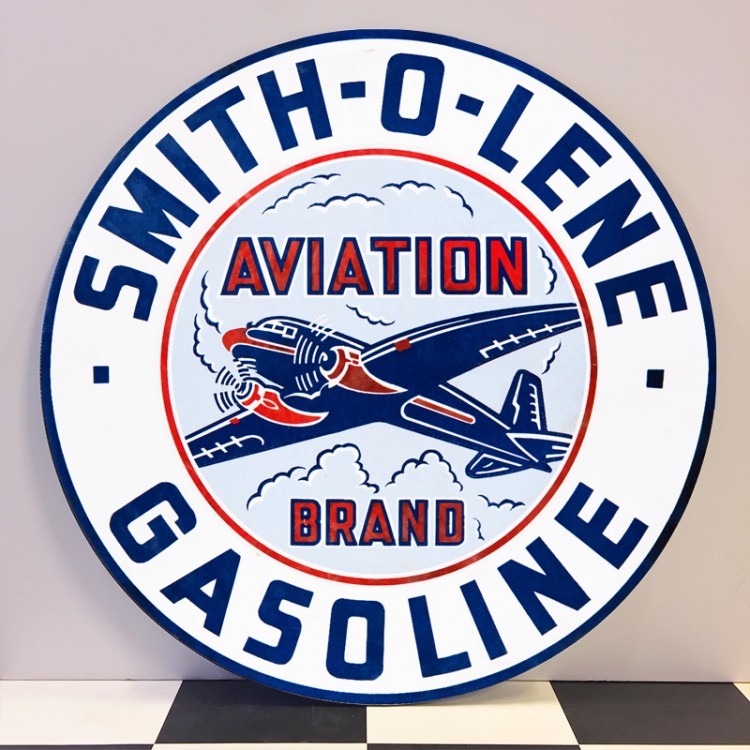 Plaque publicitaire SMITH-O-LENE Gasoline