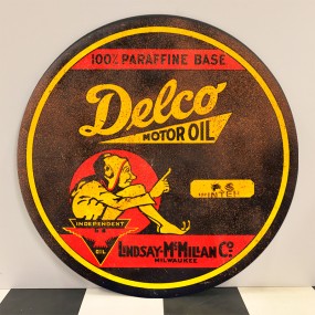 Plaque publicitaire DELCO MOTOR OIL