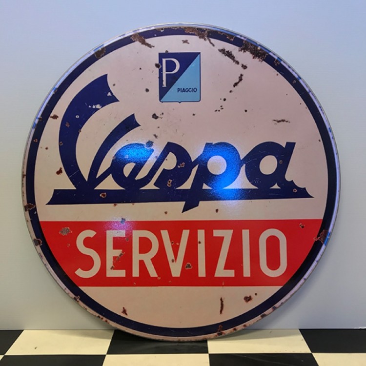 Plaque publicitaire Vespa Servizio