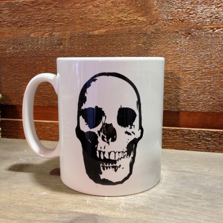 Mug céramique blanc Tête de Mort