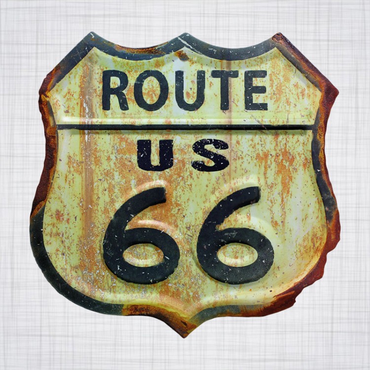 Sticker Route US 66 400mm