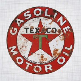 Sticker Texaco 1930 rouillé 400mm