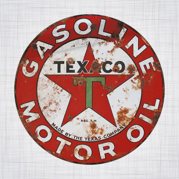 Sticker Texaco 1930 rouillé 400mm