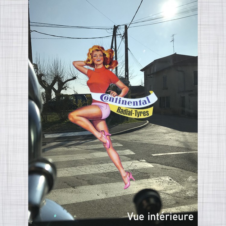 Sticker Pin-up Continental Radial Tyres vitrauphanie