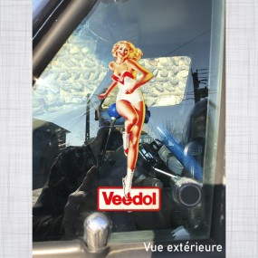Sticker Pin-up Veedol Maillot vitrauphanie