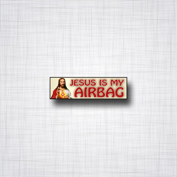 Sticker Jesus is my Airbag Dimensions 120x60mm