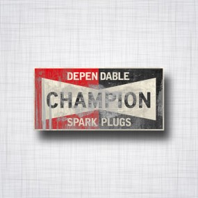 Sticker Champion Spark Plugs Patina