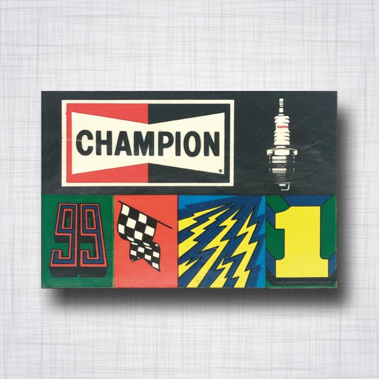 Sticker Champion Spark Plug 5 Stickers en 1