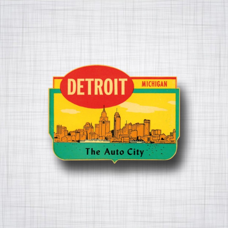 Sticker Detroit The Auto City