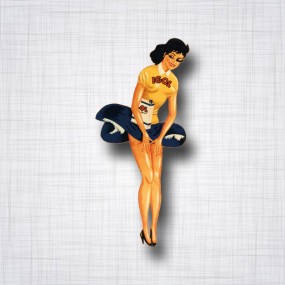 Sticker Pin-up Brune Igol