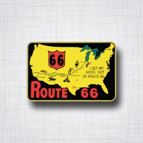 Sticker Route 66 USA Map