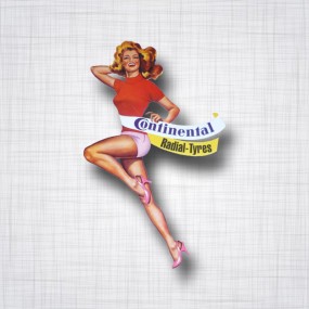 Sticker Pin-up Continental pneus radial.