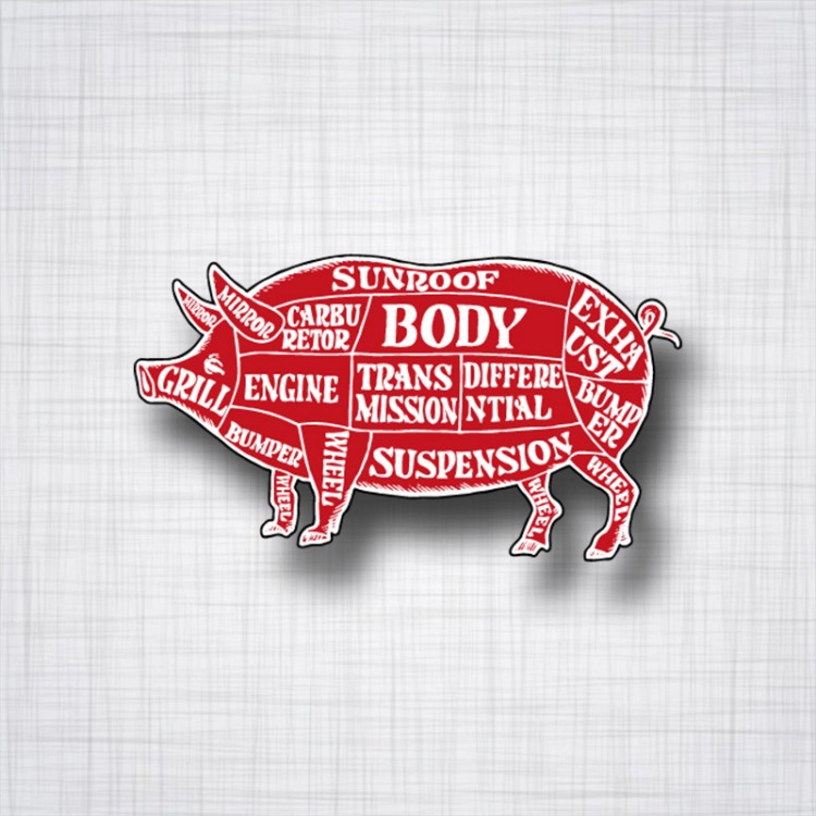Sticker Porc Mécanique.