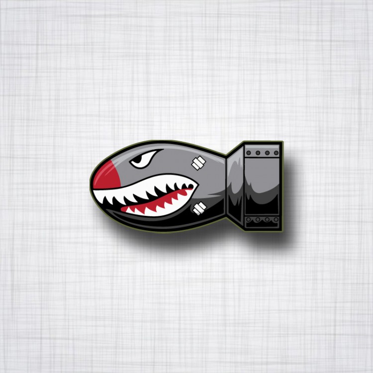 Sticker Bombe dents de requin.