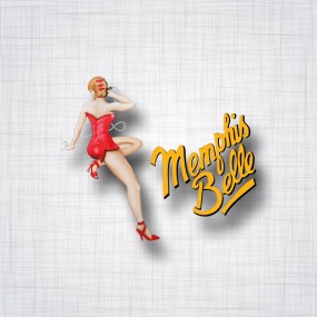 Sticker Memphis Belle transparent.