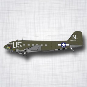 Sticker Avion Douglas C-47A Skytrain Dakota.