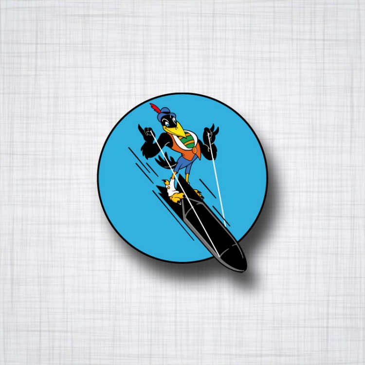 Sticker escadron bombardier corbeau.