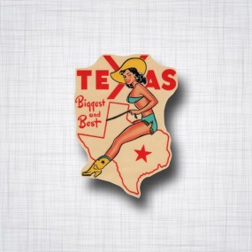 Sticker pin up Texas.