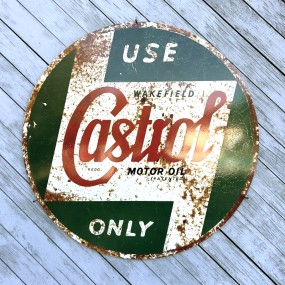 Plaque publicitaire Castrol use only.