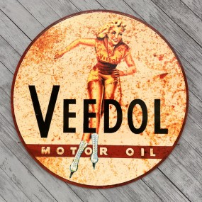 Plaque publicitaire Veedol vintage.