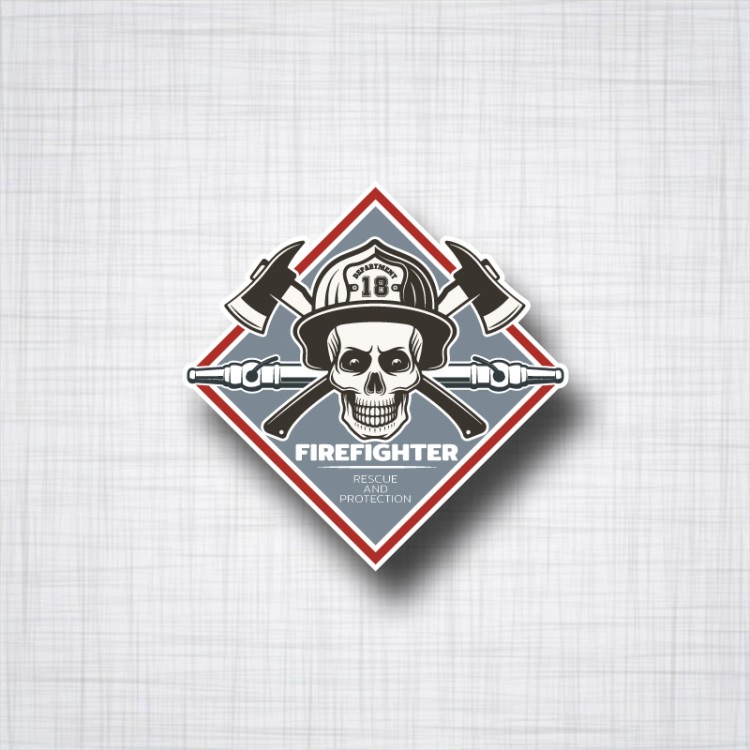 Sticker Firefighter. Sticker Firefighter.