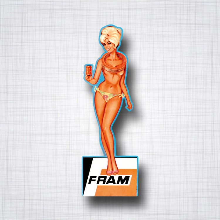 Sticker pin up Fram.