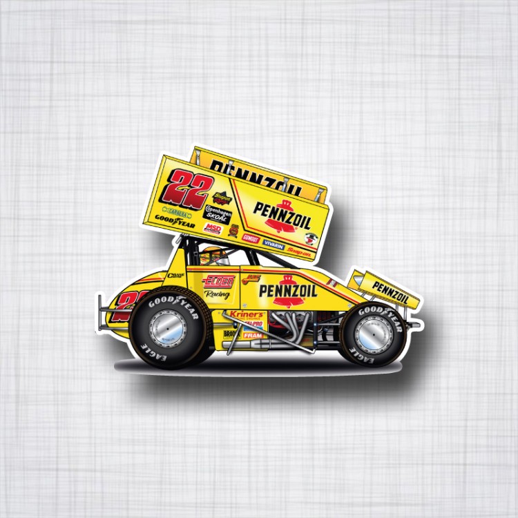 Sticker mitjet Pennzoil.