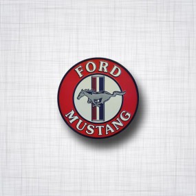 Sticker Ford Mustang rouge.