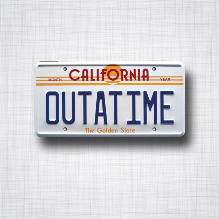 Sticker Plaque Immatriculation Retour Vers Le Futur.