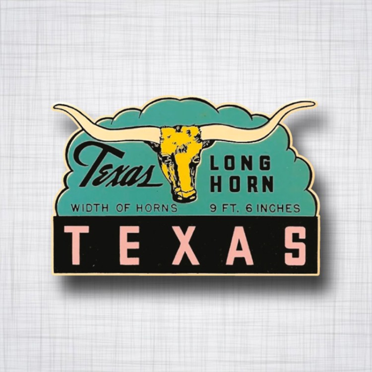 Sticker TEXAS Long Horn. Sticker TEXAS Long Horn.