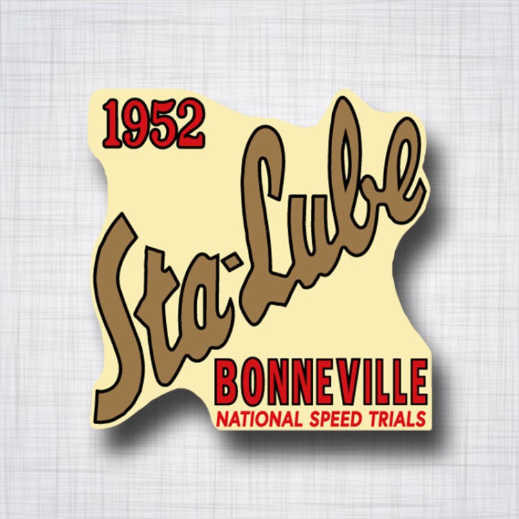 Sticker Sta-Lube Bonneville 1952. Sticker Sta-Lube Bonneville 1952.