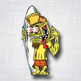 Sticker Monstre Surfer.