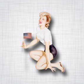 Sticker Pin-Up US Army.