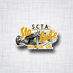 Sticker Sta Lube Motor Oil.