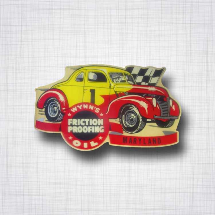 Sticker Stock Car Wynn's Friction Proofing.