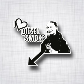 Sticker I Love Diesel Smoke.