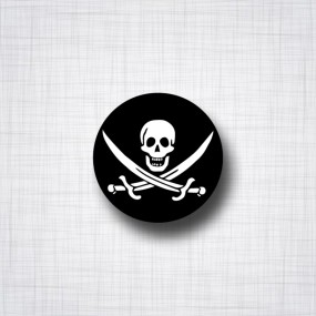 Sticker Jolly Roger Pirate.