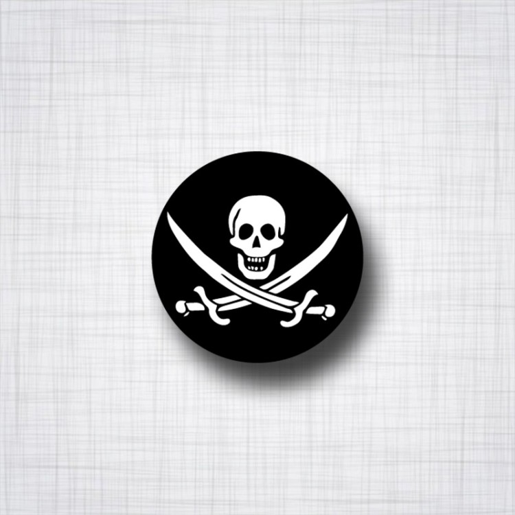 Sticker Jolly Roger Pirate.