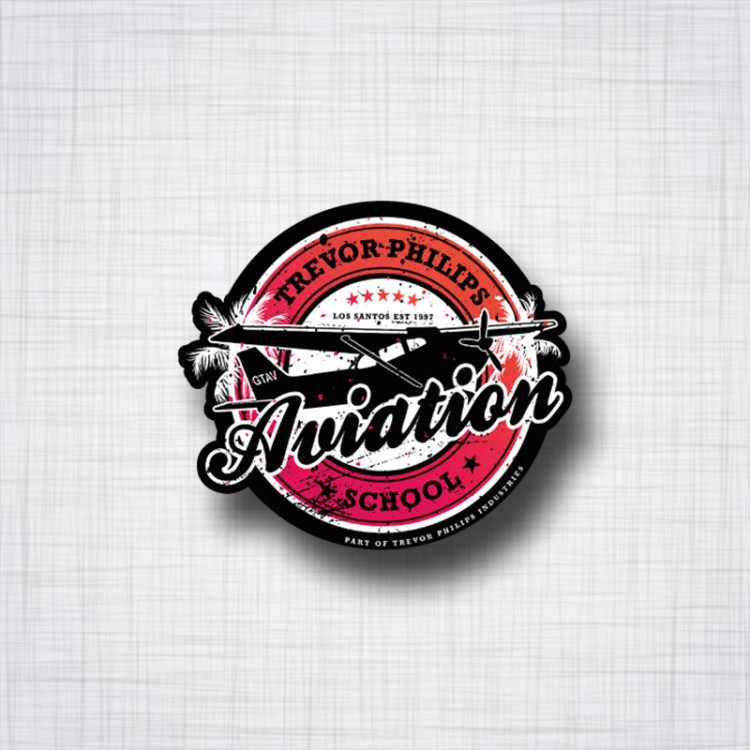 Sticker Trevor Philips Aviation School.