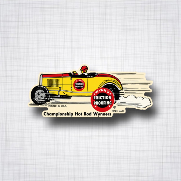 Sticker Wynn's Friction Proofing, Championship Hot Rod Winners.