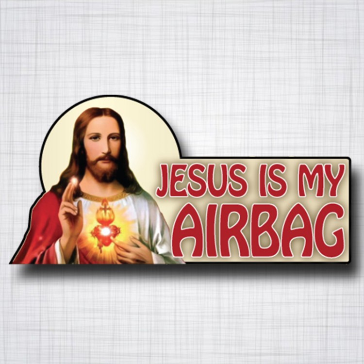 Sticker Jesus is my Airbag Dimensions 120x60mm