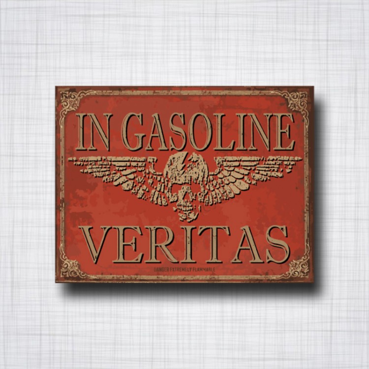 Sticker In gasoline Veritas Skull